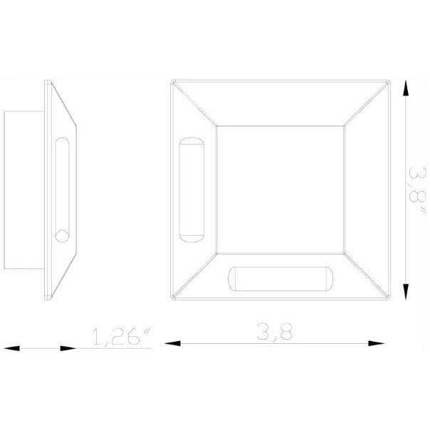 Lumien Macro Light, Recessed, Square, 90 2-Sided Light Accessory