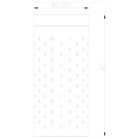 Lumien Macro, Shroud, Extra-Long Perforated Shroud Only, 6"