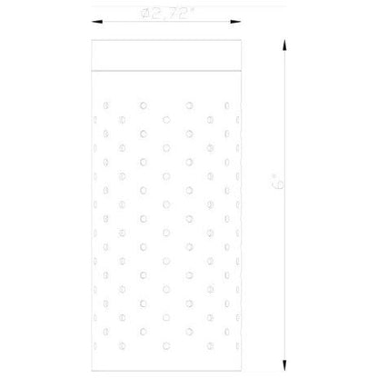 Lumien Macro, Shroud, Extra-Long Perforated Shroud Only, 6"