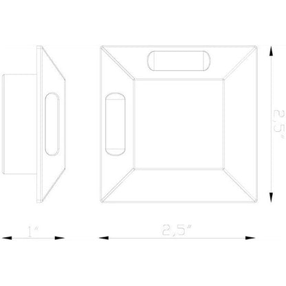 Lumien Micro Light, Recessed, Square, (3) Side Lights Accessory