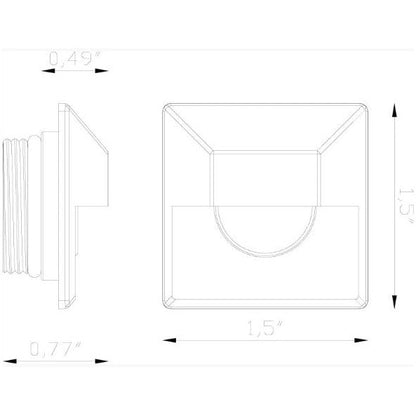Lumien Nano Light, Recessed, Square, Half-Moon Accessory