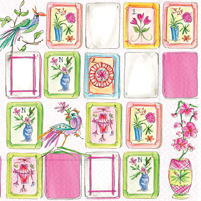 Mahjong cocktail napkin