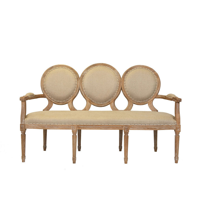 Medallion Triple Back Settee
