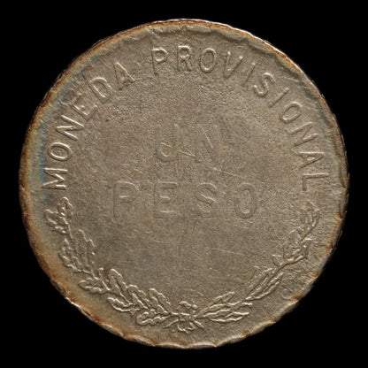 Mexican Revolution, State of Oaxaca, Provisional Currency, 1 Silver Peso - 1915 - Mexican Revolution