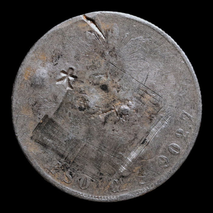 Mexico, 1 Silver Peso With Chinese Chop Marks - 1872 CE - Mexico