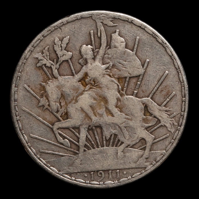 Mexico, "Caballito" 1 Silver Peso, Liberty on Horseback - 1911 - Mexico (Porfiriato Period)