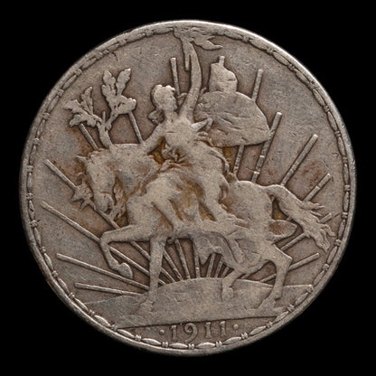 Mexico, "Caballito" 1 Silver Peso, Liberty on Horseback - 1911 - Mexico (Porfiriato Period)