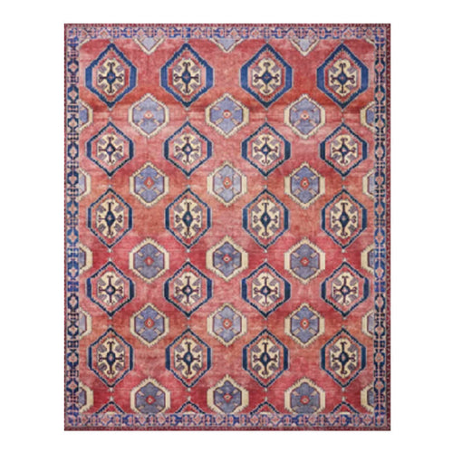 Navy and Red Rug