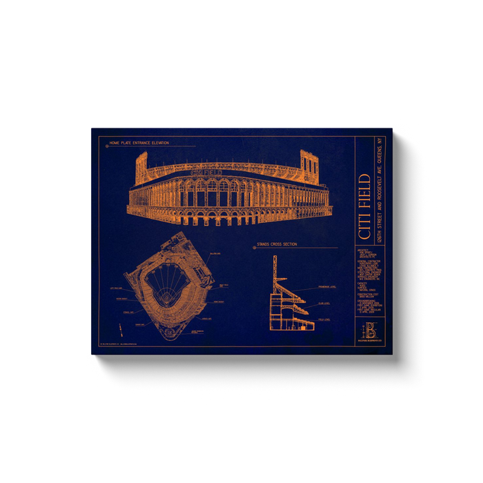 New York Mets - Citi Field - Team Colors - 18x24" Canvas