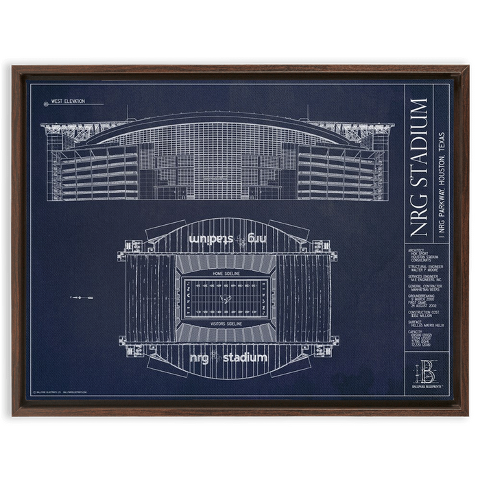 Framed Canvas - Large - Walnut