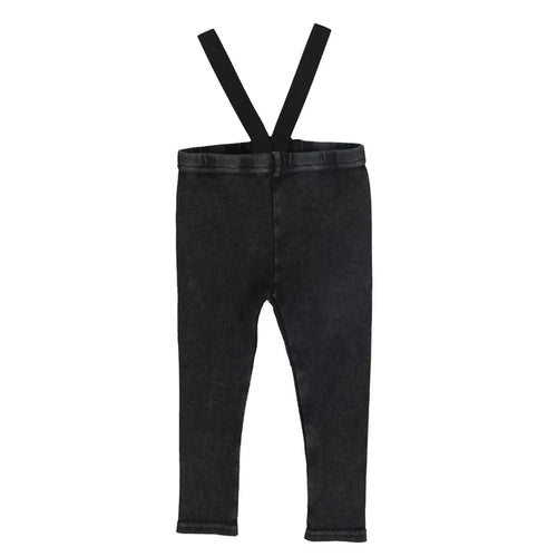 overall suspender - black wash