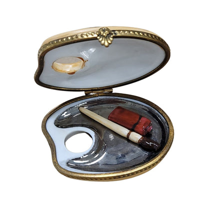 Elegant Paint Palette Limoges Box Porcelain Limoges Fine Art French Trinket Box