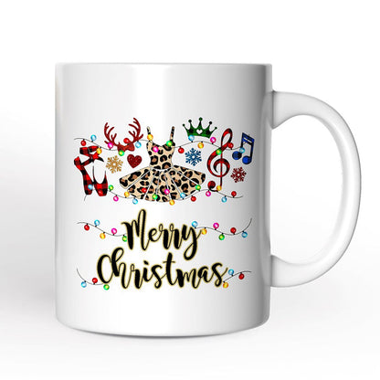 Personalized Mug Ballet Buffalo Plaid Christmas, Dance Teacher Gift Personalized Ceramic Mug OrnamentallyYou 12oz Mug Non-Custom