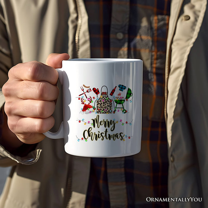 Personalized Mug BBQ Buffalo Plaid Christmas, Barbecue Gift Personalized Ceramic Mug OrnamentallyYou 12oz Mug Non-Custom