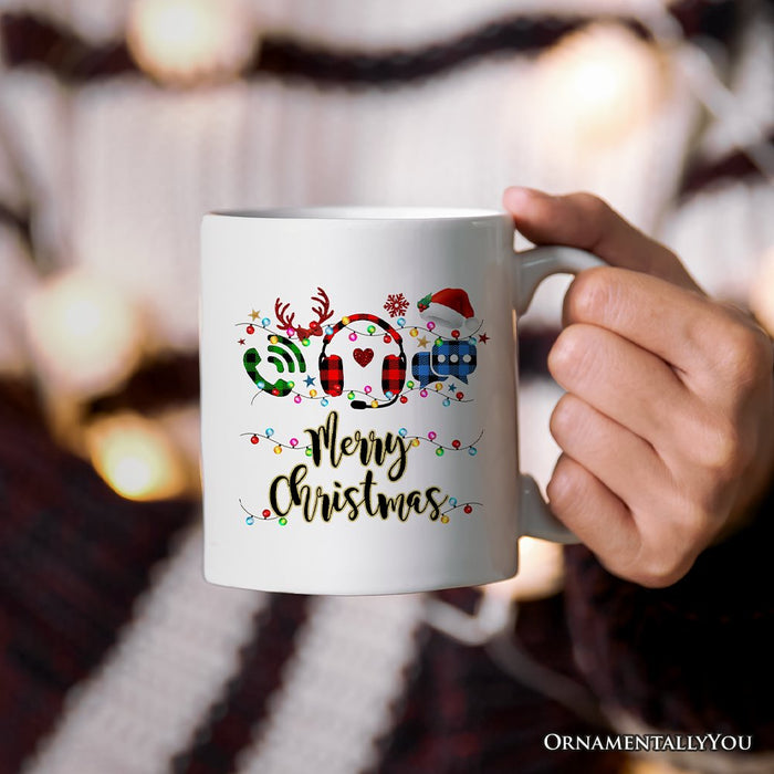 Personalized Mug Customer Service Representative Buffalo Plaid Christmas Gift Personalized Ceramic Mug OrnamentallyYou