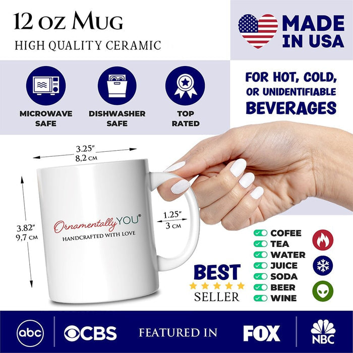 Personalized Mug Nail Tech Buffalo Plaid Christmas, Pedicure Gift Personalized Ceramic Mug OrnamentallyYou