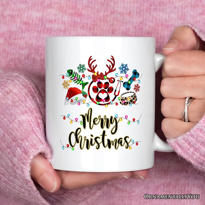 Personalized Mug Pet Themed Buffalo Plaid Veterinarian Christmas, Animal Owner Gift Personalized Ceramic Mug OrnamentallyYou 12oz Mug Non-Custom