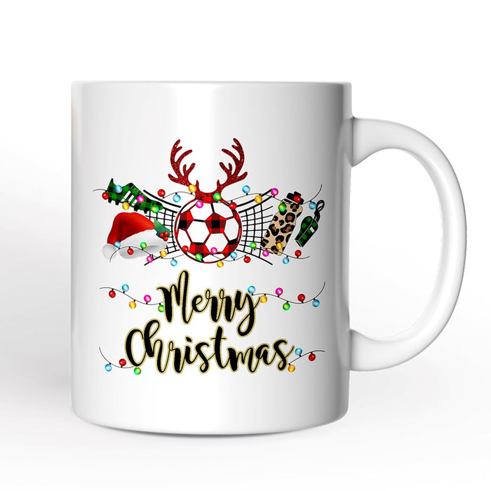 Personalized Mug Soccer Buffalo Plaid Christmas, Team and Coaches Gift Personalized Ceramic Mug OrnamentallyYou