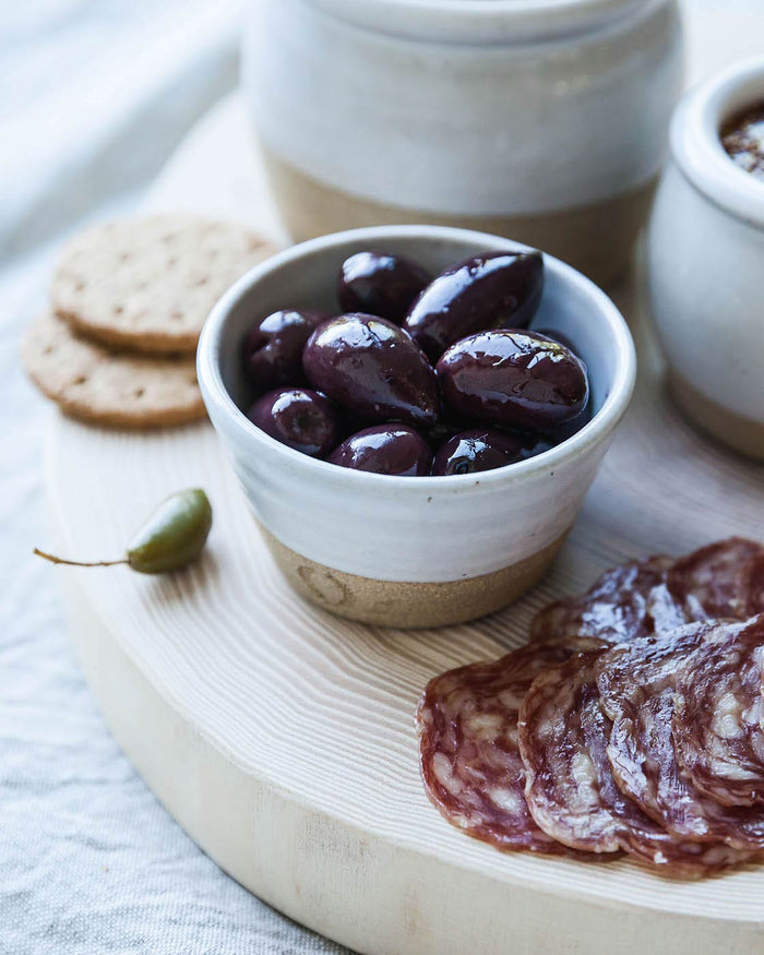 Petite Silo Stoneware Bowl — petite bowl holding olives; Farmhouse Pottery
