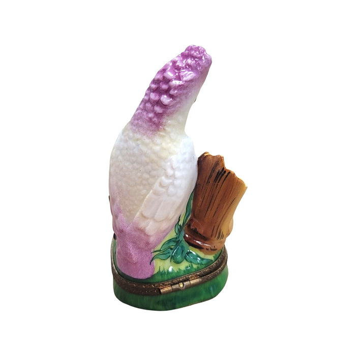 Pink Cockatoo Limoges Box Porcelain Limoges bird bird French Trinket Box