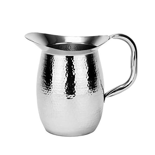 Pitcher- 64 oz Stainless Steel Hammered