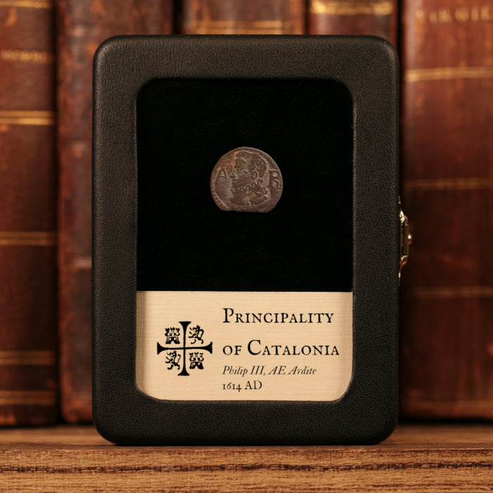 Principality of Catalonia, Philip III, Copper Ardite - 1614 CE - Spanish States