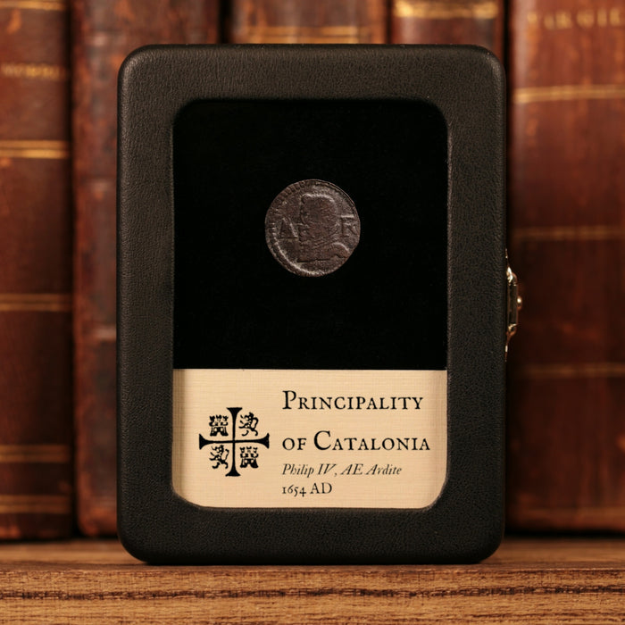 Principality of Catalonia, Philip IV, Copper Ardite - 1654 CE - Spanish States