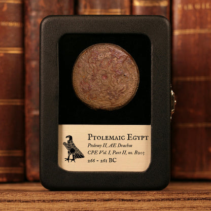 Ptolemaic Kingdom of Egypt, Ptolemy II, AE Drachm, Zeus Ammon & Eagle - 266 to 261 BCE - Ancient Egypt