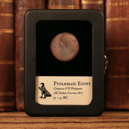 Ptolemaic Kingdom of Egypt, Queen Cleopatra VII, AE Diobol - 51 to 30 BCE - Ancient Egypt