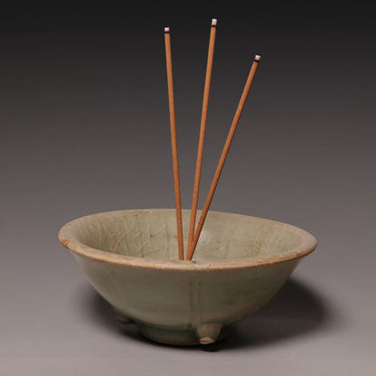 Qing Dynasty, Light Green Glazed Tripod Incense Burner - c. 1800s to 1900s - Imperial China