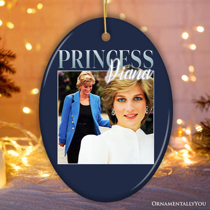 Regal Princess Diana Ornament, Elegant Gift and Decor for Royal Admirers Ceramic Ornament OrnamentallyYou Oval