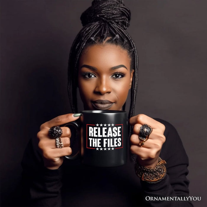 Release The Files Protest Personalized Mug, Government Transparency Resistance Gift with Custom Name OrnamentallyYou