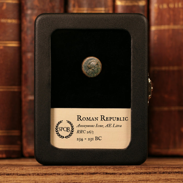 Roman Republic, Anonymous Issue, AE Litra, Apollo (Major Greek God) - 234 to 231 BCE - Roman Republic
