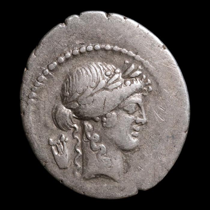 Roman Republic, P. Clodius, AR Denarius, Apollo & Diana - 42 BCE - Roman Republic