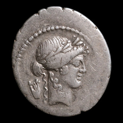 Roman Republic, P. Clodius, AR Denarius, Apollo & Diana - 42 BCE - Roman Republic