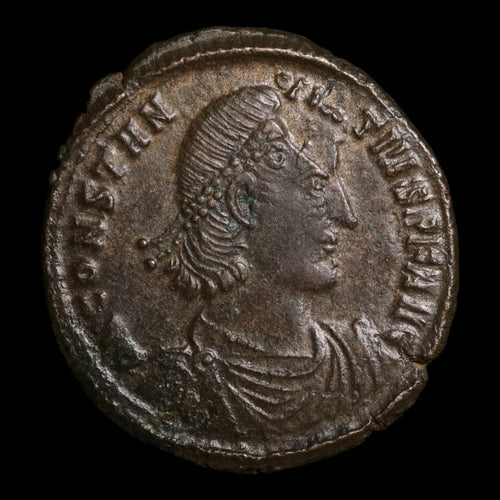 Rome, Emperor Constantius II, AE Unit, Soldier Spearing Fallen Horseman Reverse - 348 to 351 CE - Roman Empire