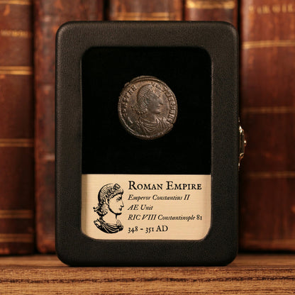Rome, Emperor Constantius II, AE Unit, Soldier Spearing Fallen Horseman Reverse - 348 to 351 CE - Roman Empire