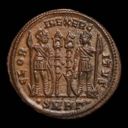 Rome, Emperor Constantius II, AE3, Two Soldiers Reverse - 330 to 333 CE - Roman Empire