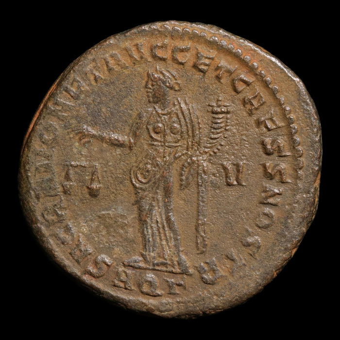 Rome, Emperor Galerius, AE Unit, Moneta (Goddess of Money) - 301 CE - Roman Empire