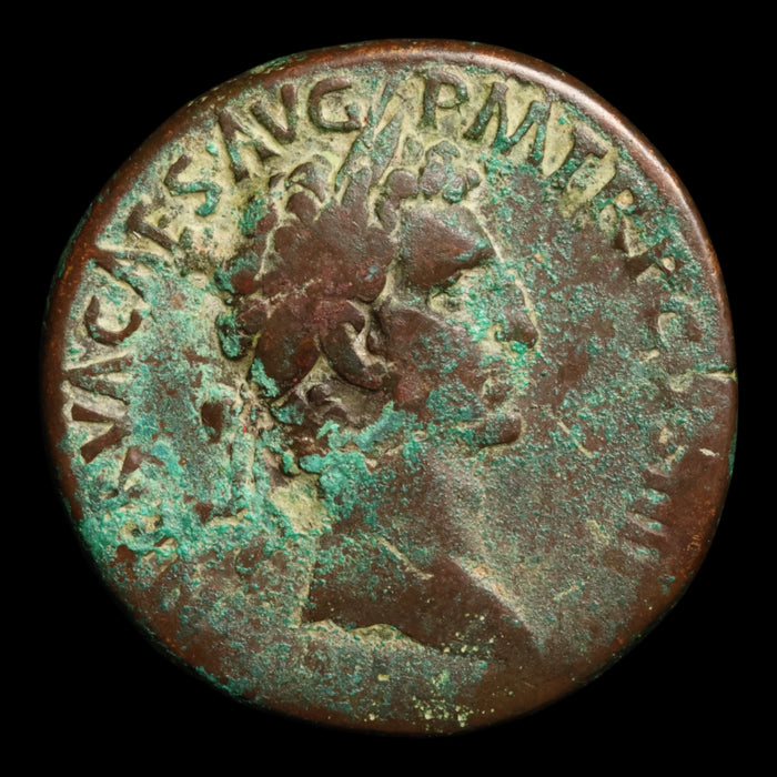 Rome, Emperor Nerva, Large Brass Sestertius, Fortuna (Goddess of Fortune) - 97 CE - Roman Empire