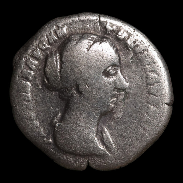 Rome, Empress Faustina II, AR Denarius, Concordia (Goddess of Agreement) - 145 to 161 CE - Roman Empire