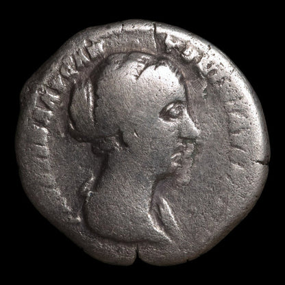 Rome, Empress Faustina II, AR Denarius, Concordia (Goddess of Agreement) - 145 to 161 CE - Roman Empire