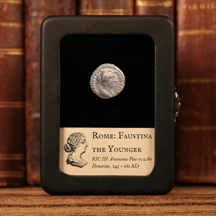 Rome, Empress Faustina II, AR Denarius, Concordia (Goddess of Agreement) - 145 to 161 CE - Roman Empire