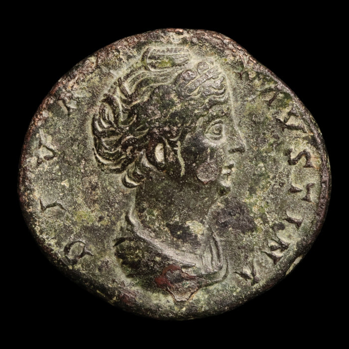 Rome, Faustina the Elder, Large Brass Sestertius, Ceres (Agriculture & Motherhood) - 141 CE - Roman Empire