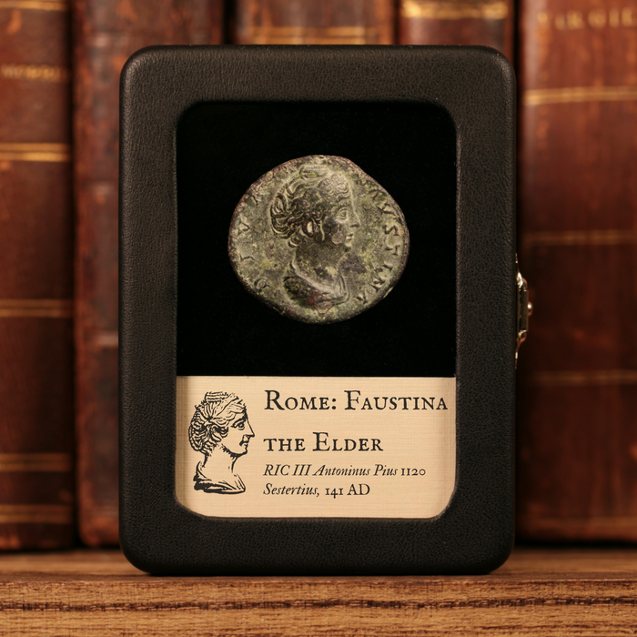 Rome, Faustina the Elder, Large Brass Sestertius, Ceres (Agriculture & Motherhood) - 141 CE - Roman Empire