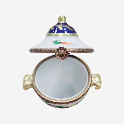 Elegant Porcelain Vegetable Tureen Porcelain Limoges Home China French Trinket Box
