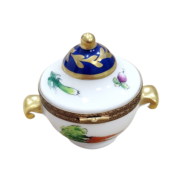 Elegant Porcelain Vegetable Tureen Porcelain Limoges Home China French Trinket Box