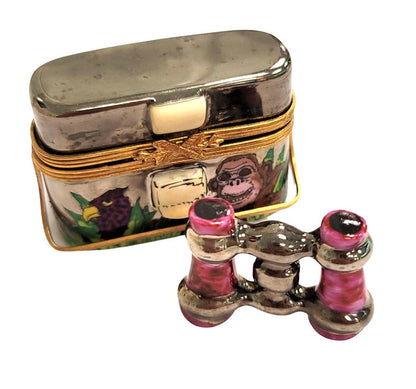 Safari Adventure Limoges Box Porcelain Limoges sports wild animals French Trinket Box