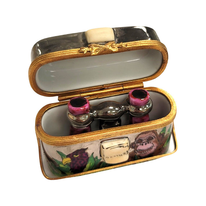 Safari Adventure Limoges Box Porcelain Limoges sports wild animals French Trinket Box