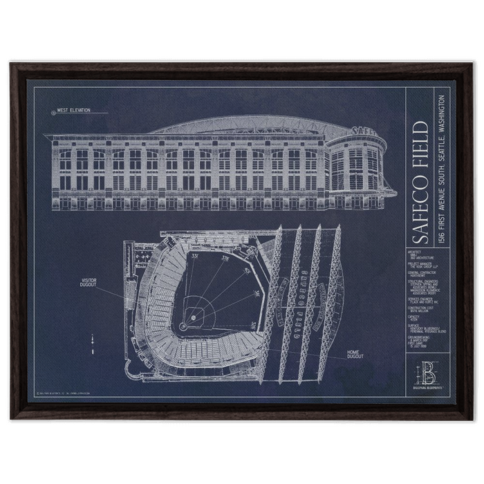 Framed Canvas - Large - Walnut